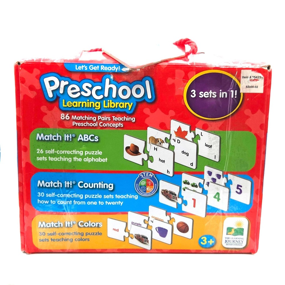 Preschool Learning Library 3 Sets In 1 ABCs Counting Colors Set Age 3+‎